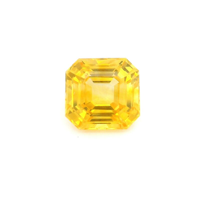 5.05 ct, Yellow, Sapphire, Asscher