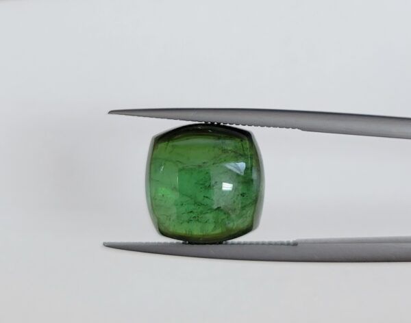 9.88 ct, Green, Tourmaline, Cushion