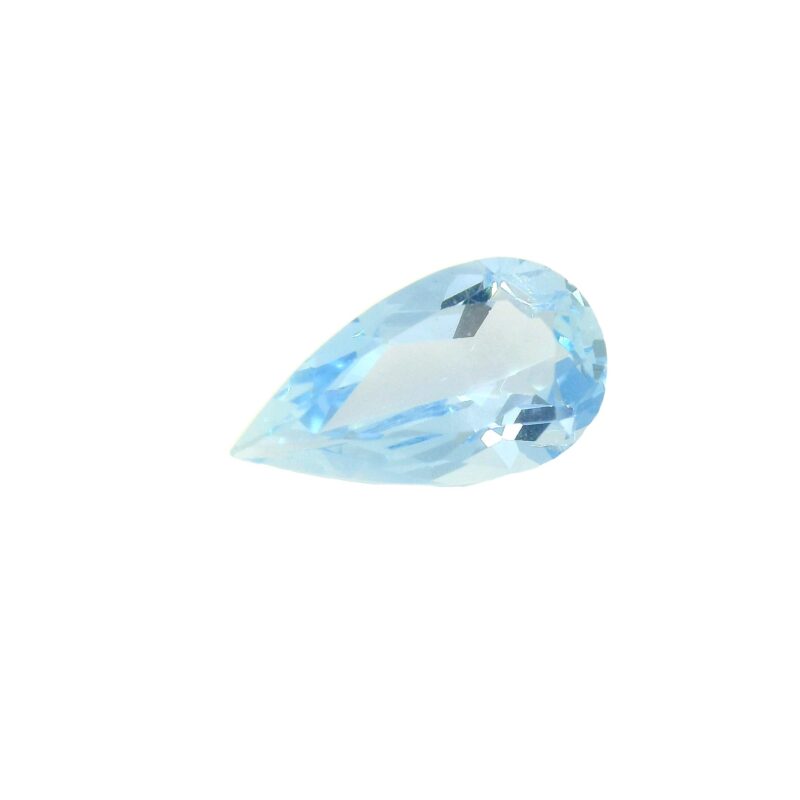 Aquamarine, Blue, Pear, 3.44 ct