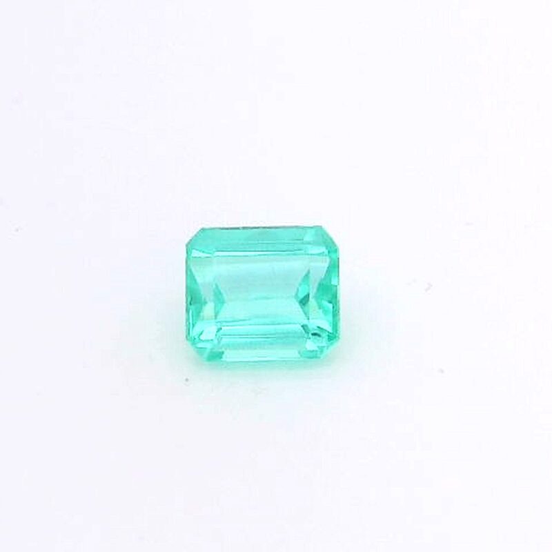 Paraiba tourmaline, Blue Green, Emerald cut, 0.72 ct
