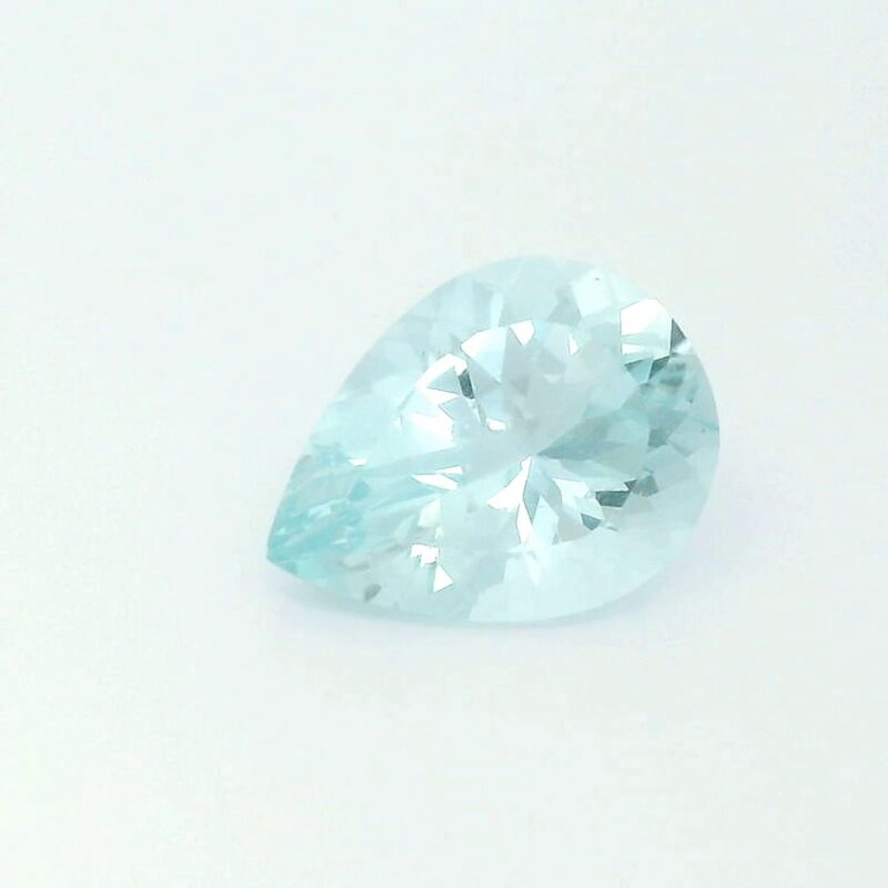 Aquamarine, Blue, Pear, 2.95 ct