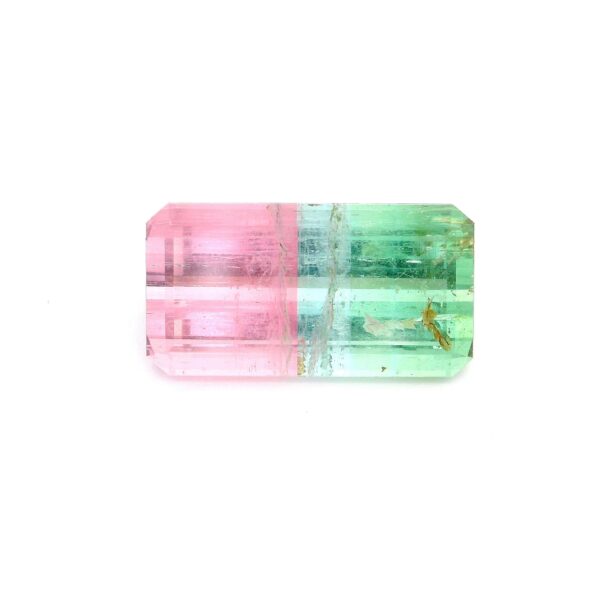 31.06 ct, Bi-color, Tourmaline, Emerald cut