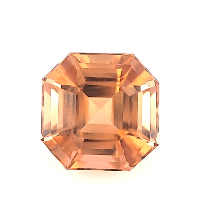 Tourmaline, Peach, Asscher, 6.59 ct