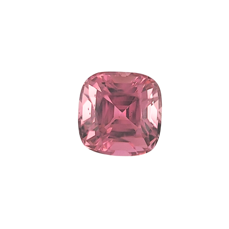 3.81 ct, Pink, Tourmaline, Cushion