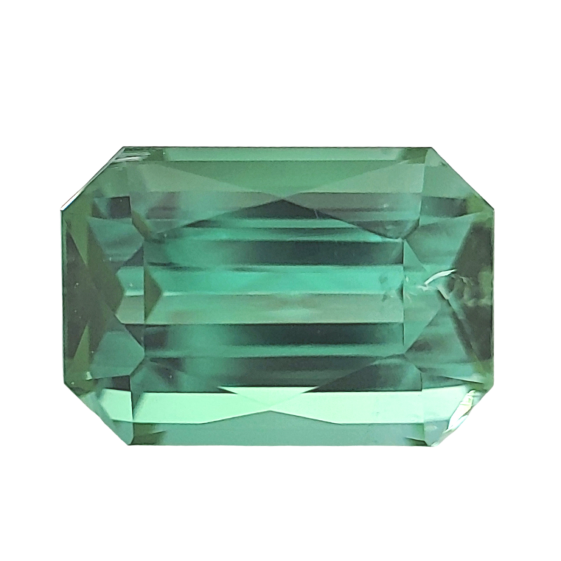 Tourmaline, Green, Emerald cut, 9.15 ct