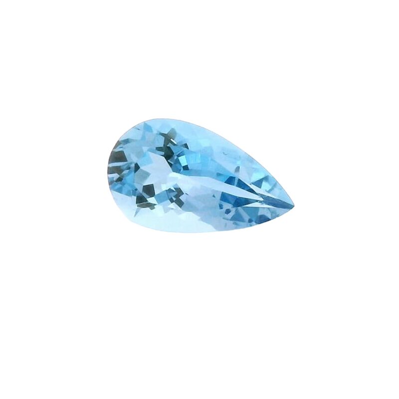 Aquamarine, Blue, Pear, 1.55 ct