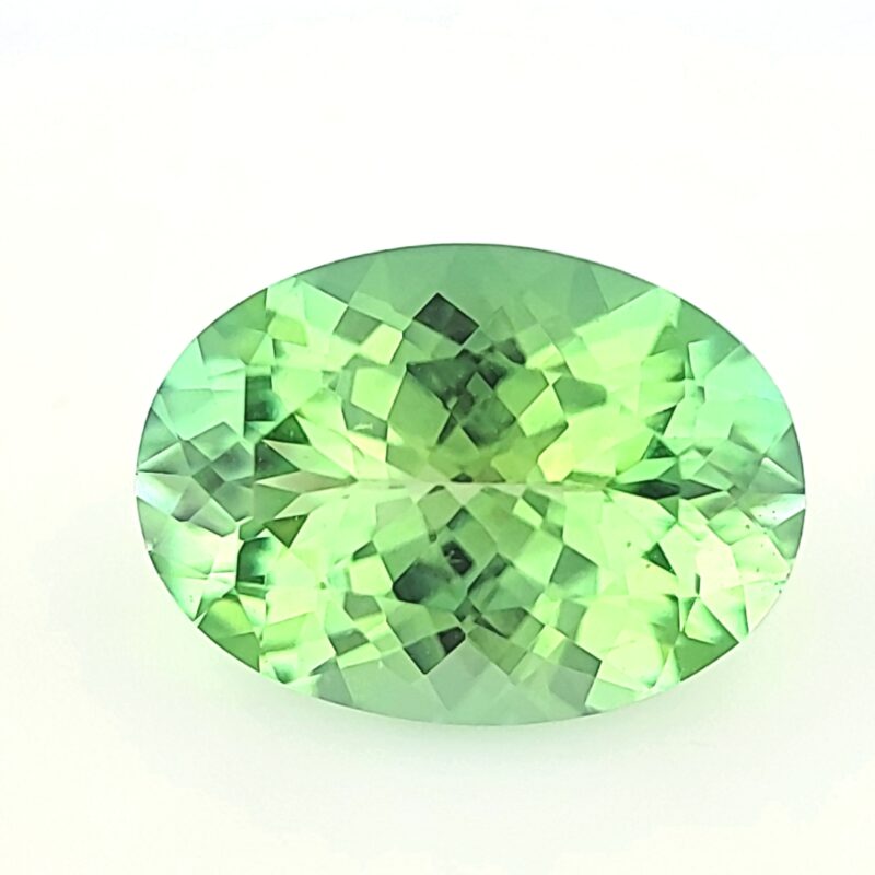 Tourmaline, Green, Oval, 3.98 ct