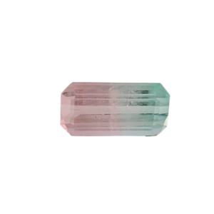 3.86 ct, Bi-color, Tourmaline, Emerald cut