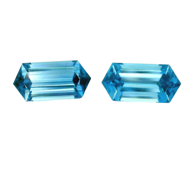 6.92 ct, Blue, Zircon, Hexagon