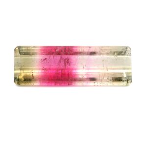 24.53 ct, Bi-color, Tourmaline, Emerald cut