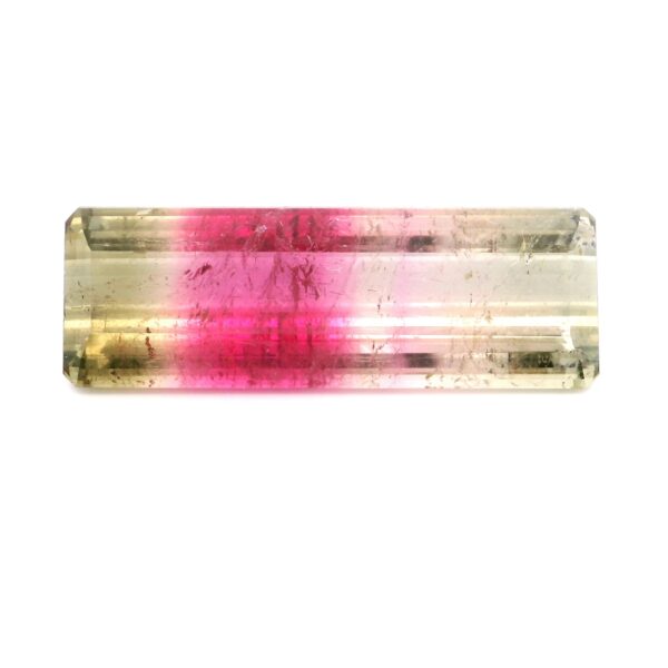 24.53 ct, Bi-color, Tourmaline, Emerald cut