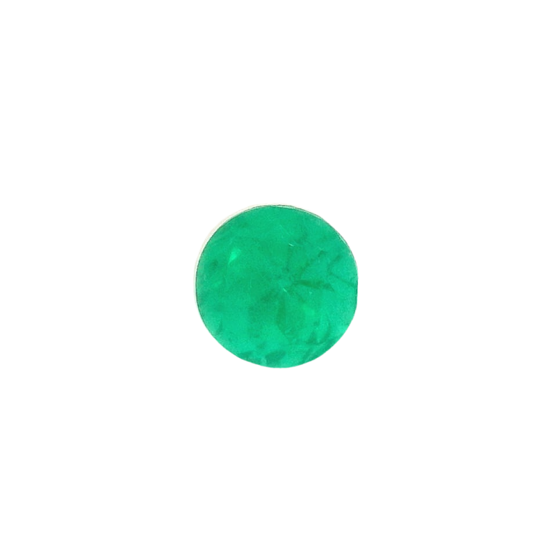 Emerald, Green, Round, 0.79 ct