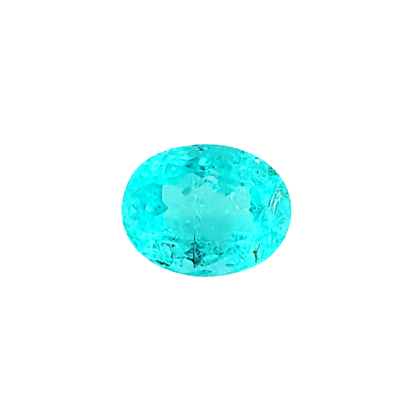 Paraiba tourmaline, Blue, Oval, 0.88 ct