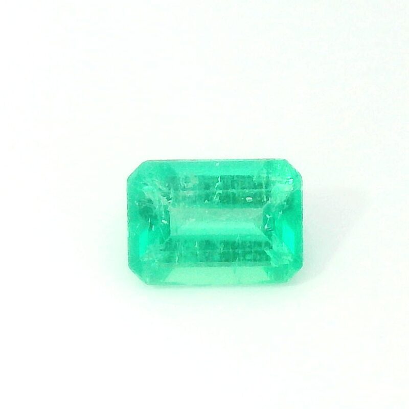 Emerald, Green, Emerald cut, 0.88 ct