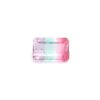 7.17 ct, Bi-color, Tourmaline, Emerald cut