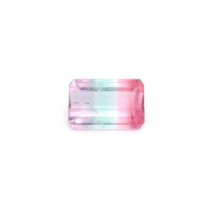 7.17 ct, Bi-color, Tourmaline, Emerald cut