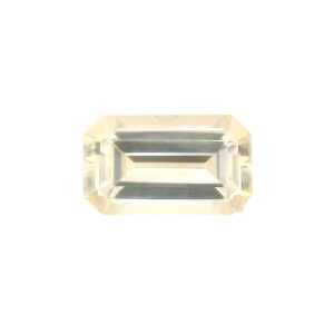 3.22 ct, White, Zircon, Emerald cut