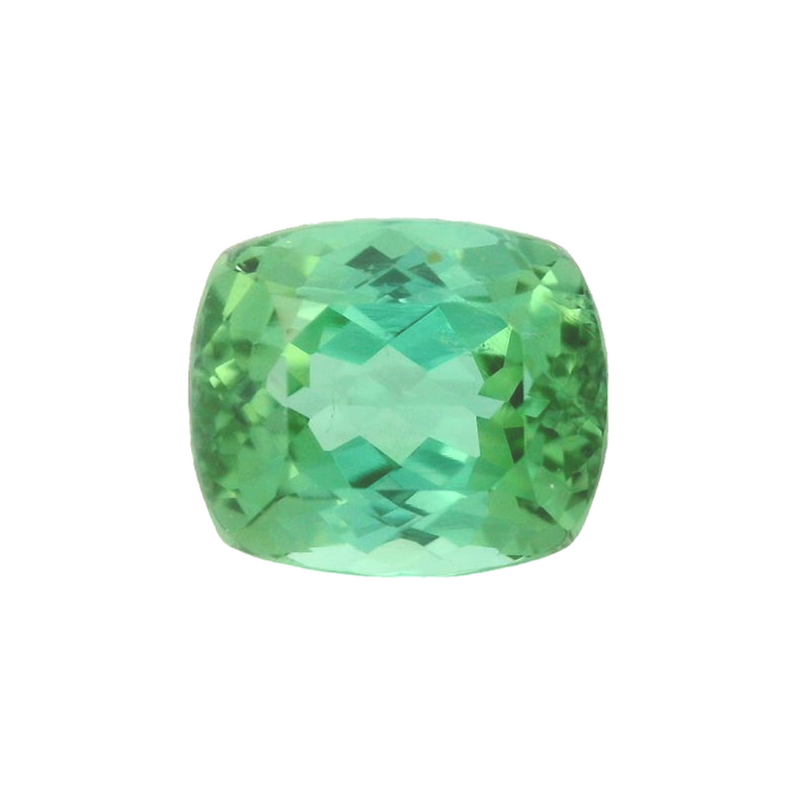 Tourmaline, Green, Cushion, 4.49 ct