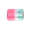 6.94 ct, Bi-color, Tourmaline, Emerald cut