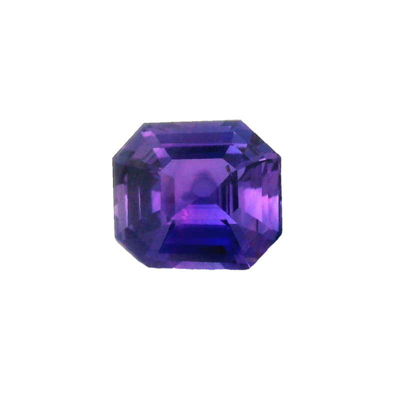 Sapphire, Purple, Emerald cut, 3.00 ct