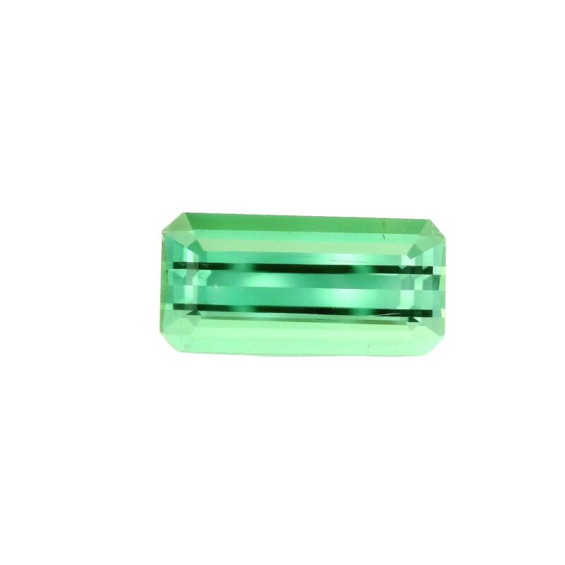 Tourmaline, Green, Emerald cut, 7.09 ct