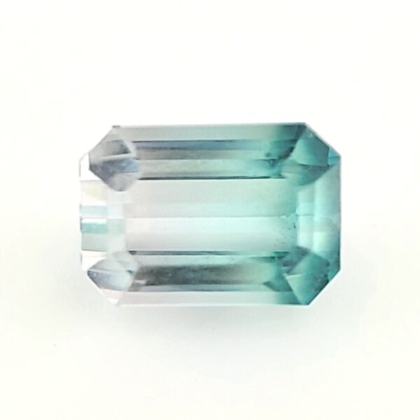 3.26 ct, Bi-color, Tourmaline, Emerald cut