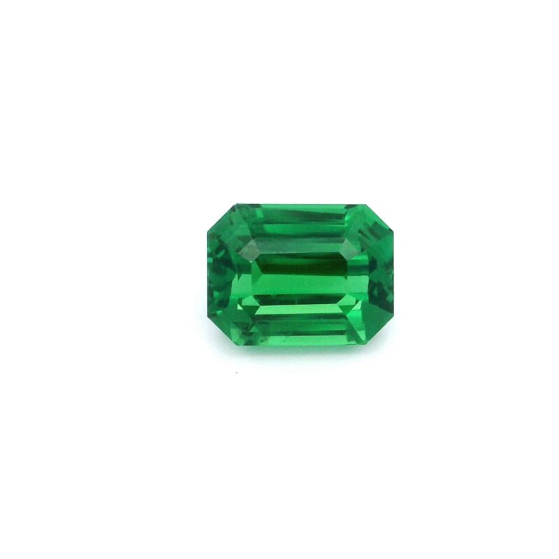 Tsavorite, Green, Emerald cut, 3.15 ct