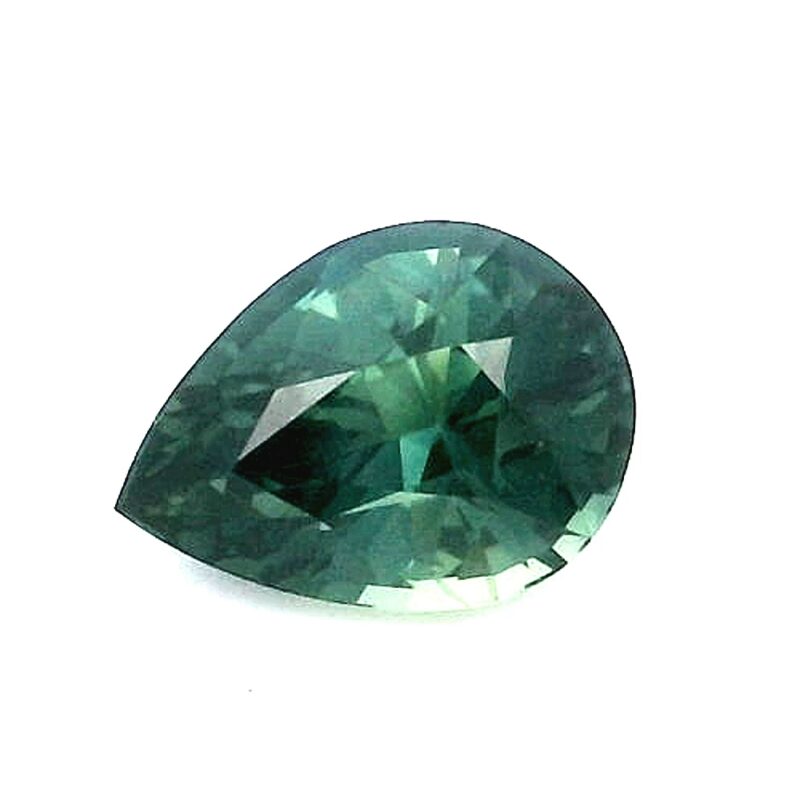 Sapphire, Blue Green, Pear, 1.53 ct