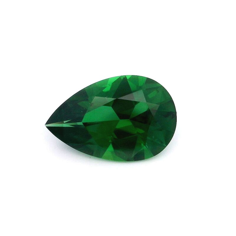 Chrome tourmaline, Green, Pear, 4.07 ct