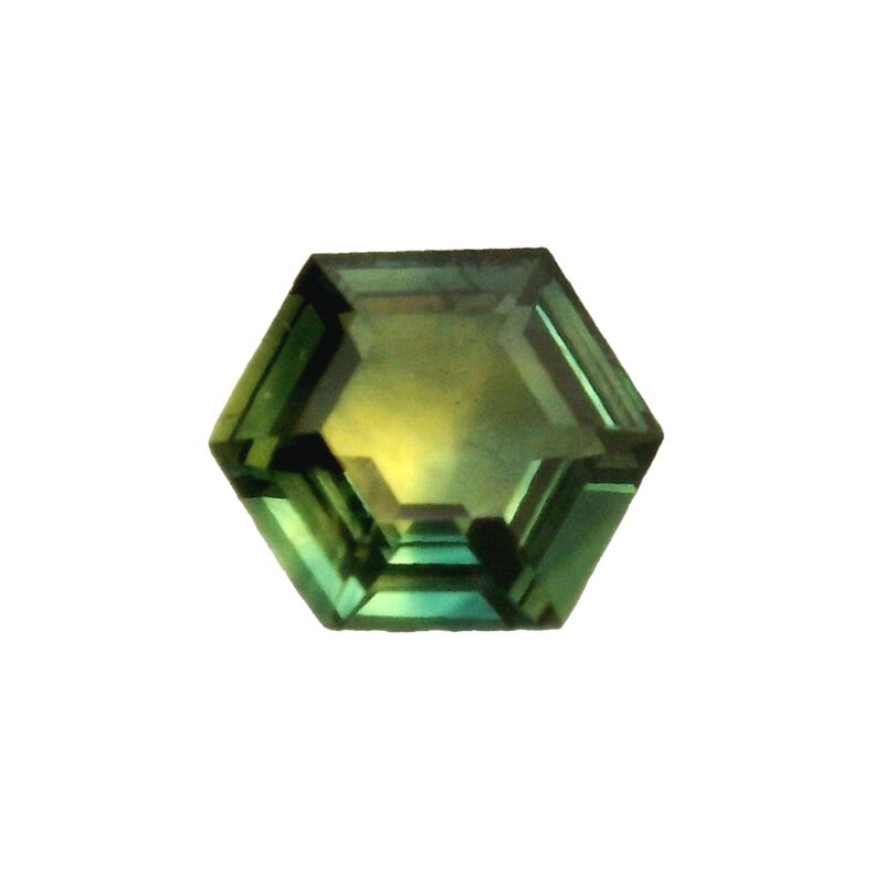 Sapphire, Blue Green, Hexagon, 1.35 ct