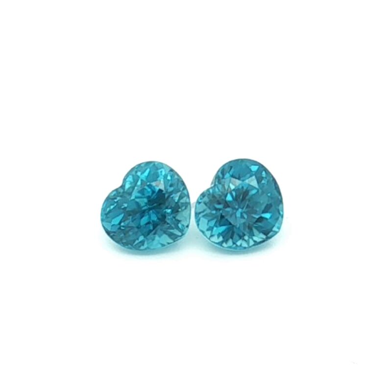 Zircon, Blue, Heart-shaped, 2.68 ct