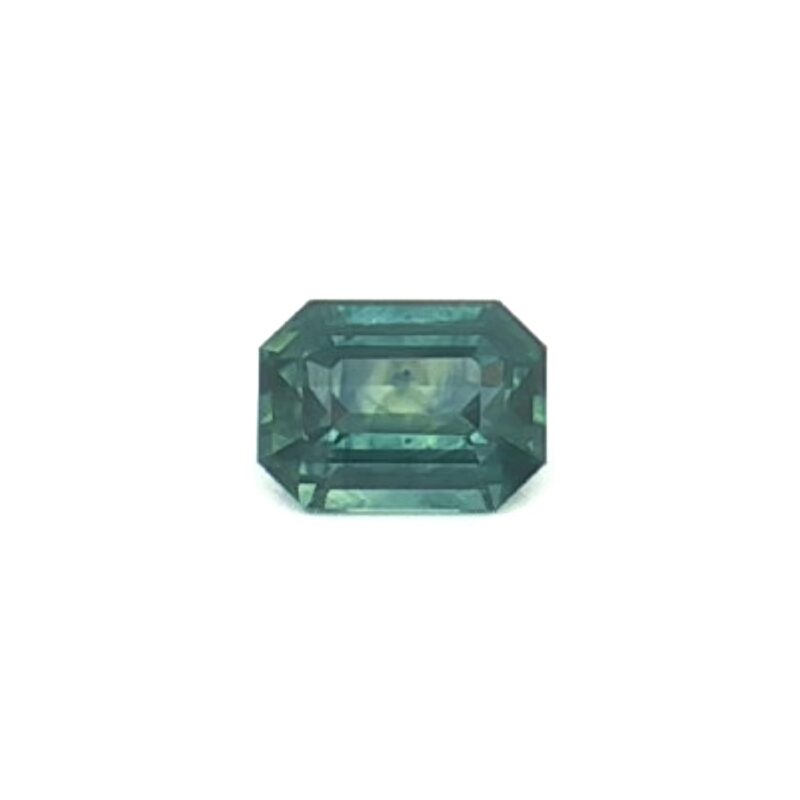 Montana Sapphire, Blue Green, Emerald cut, 1.19 ct