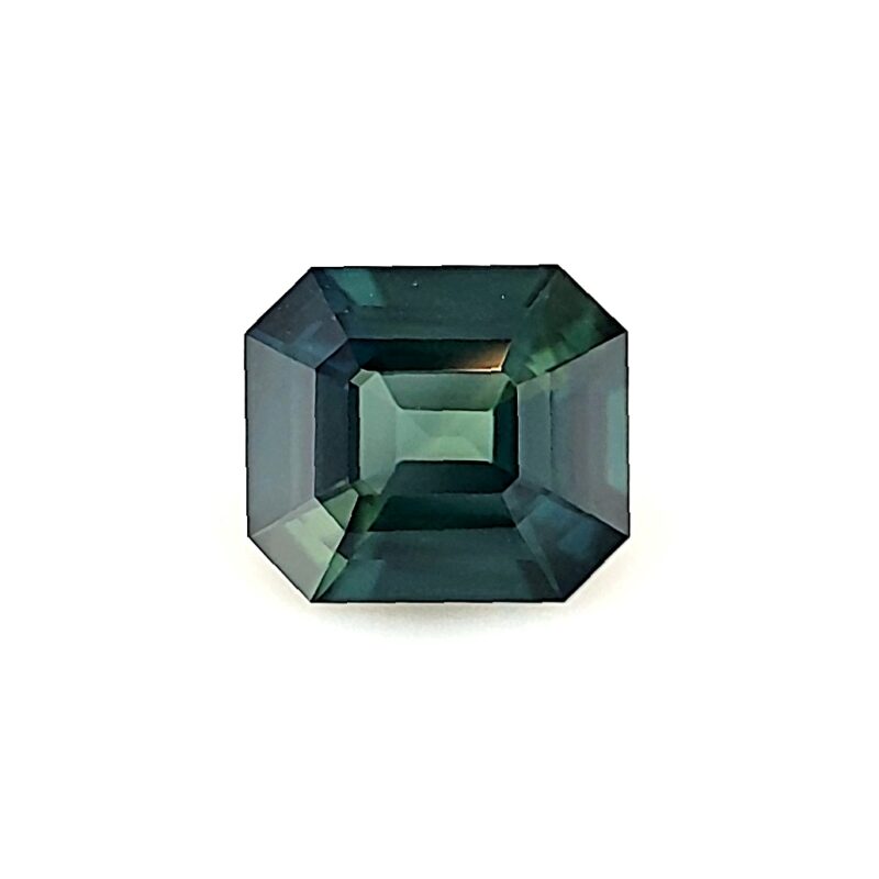 Sapphire, Blue Green, Emerald cut, 1.40 ct