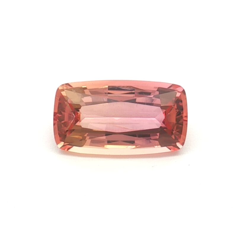 Topaz, Peach, Cushion, 3.45 ct