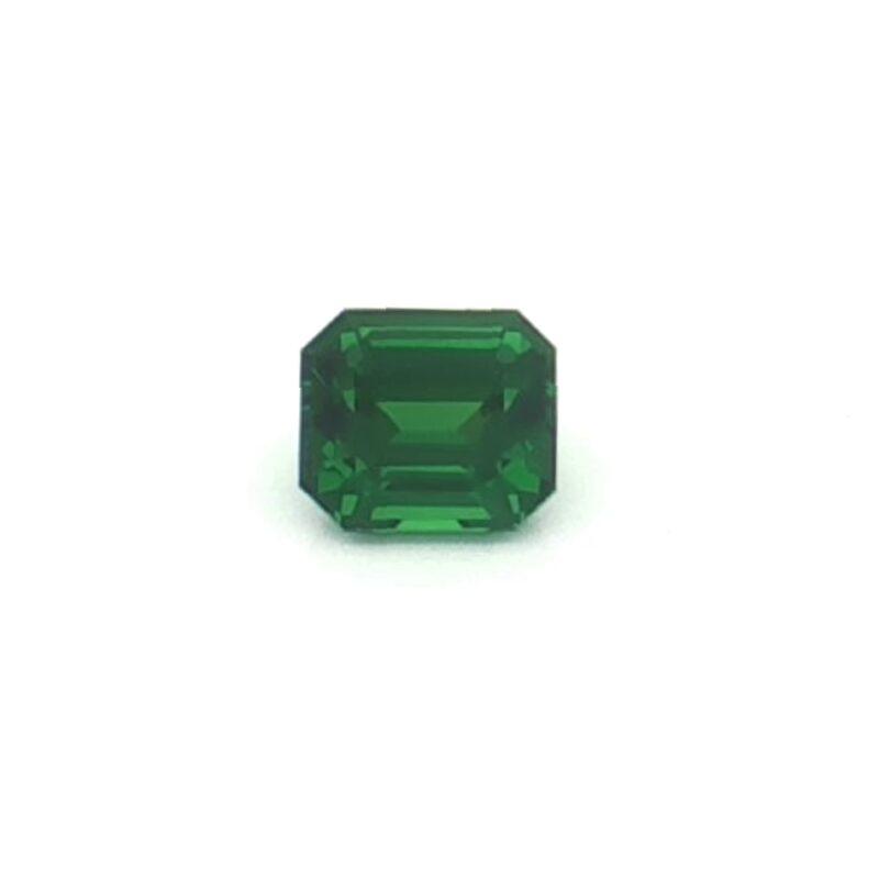 Tsavorite, Green, Emerald cut, 1.18 ct