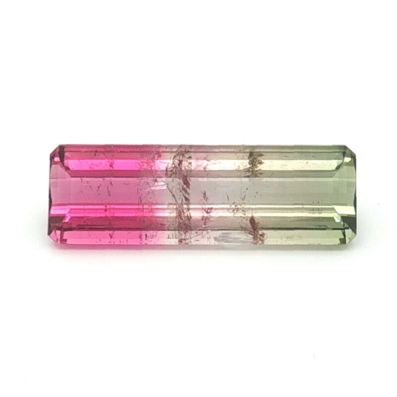 Tourmaline, Bi-color, Emerald Cut, 14.26 ct