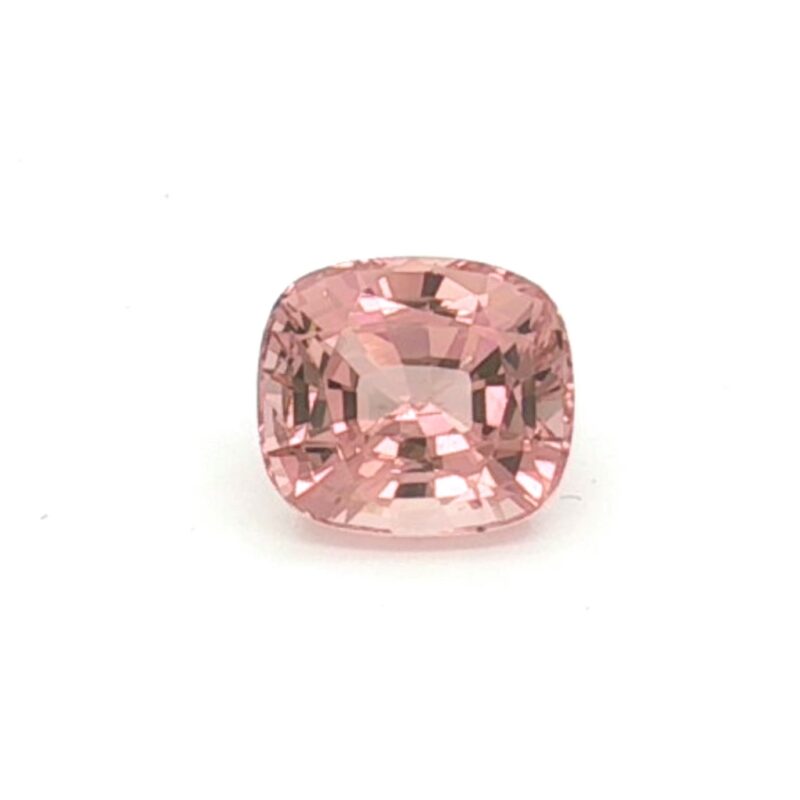 4.02 ct, Peach, Garnet, Cushion