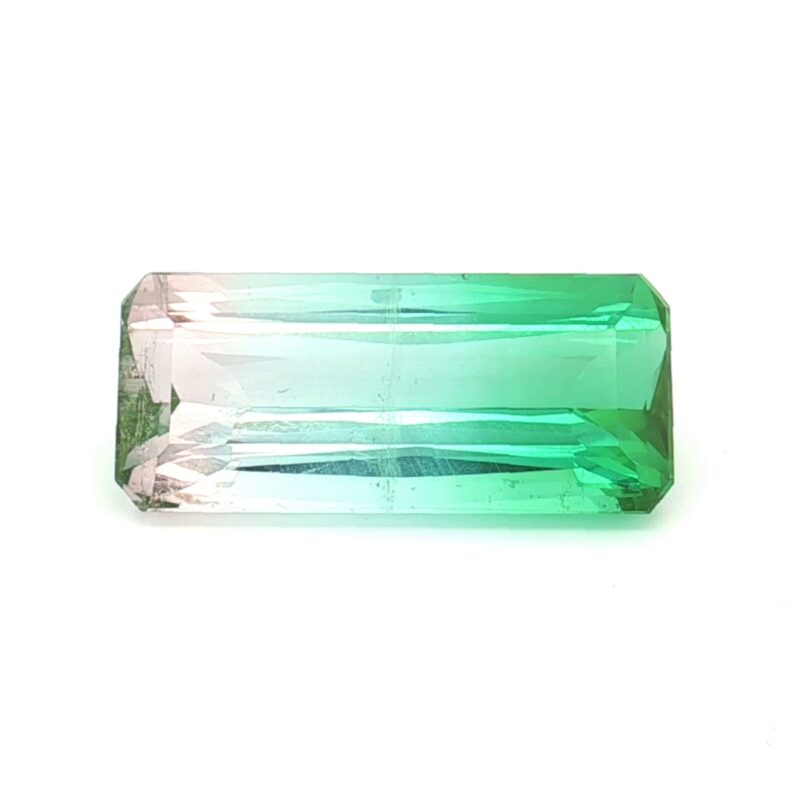 Tourmaline, Bi-color, Emerald cut, 23.19 ct
