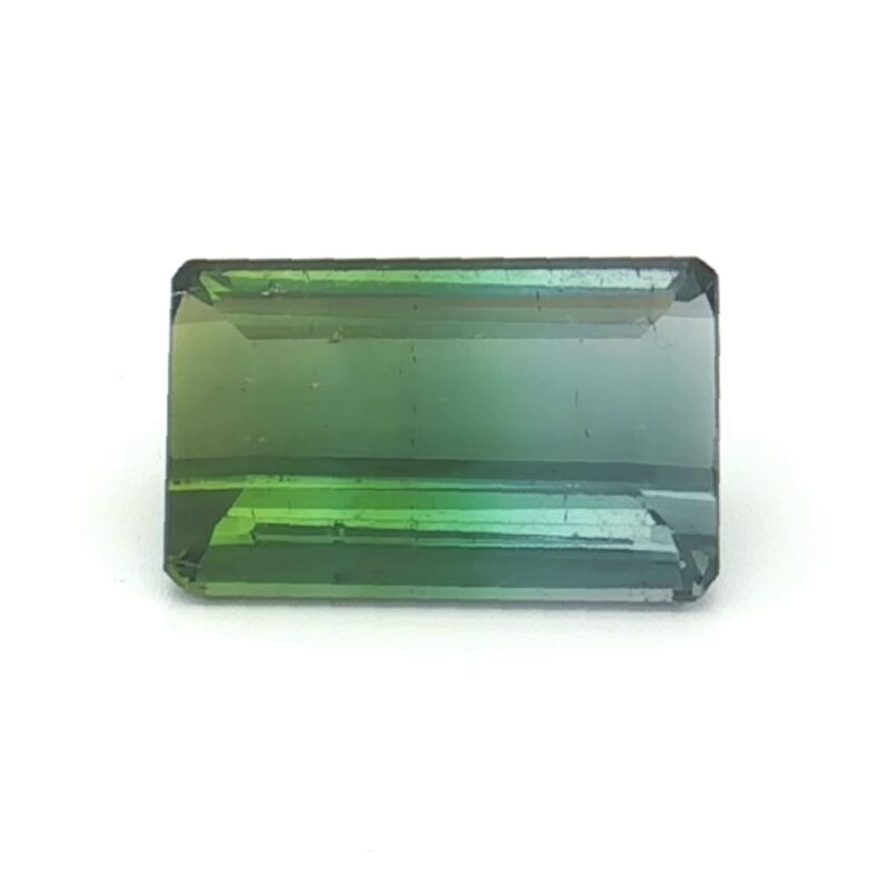 Tourmaline, Bi-color, Emerald cut, 9.61 ct