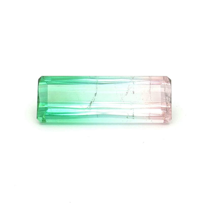 Tourmaline, Bi-color, Emerald cut, 14.05 ct