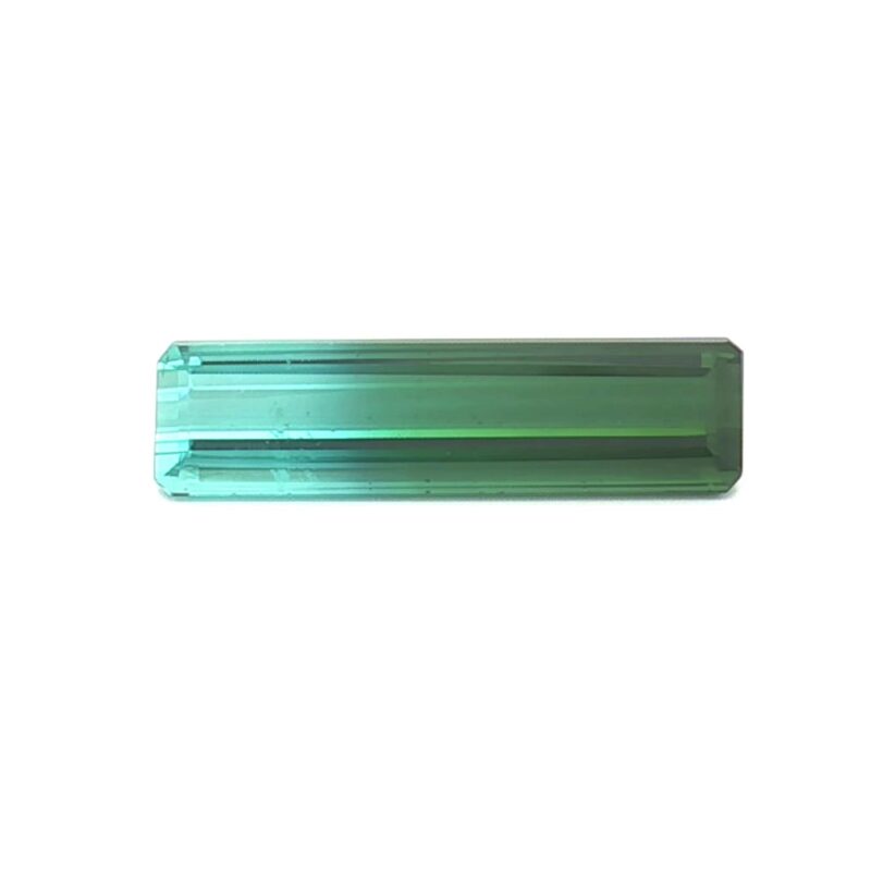 Tourmaline, Bi-color, Emerald cut, 6.11 ct