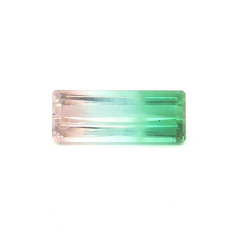 Tourmaline, Bi-color, Emerald cut, 31.78 ct