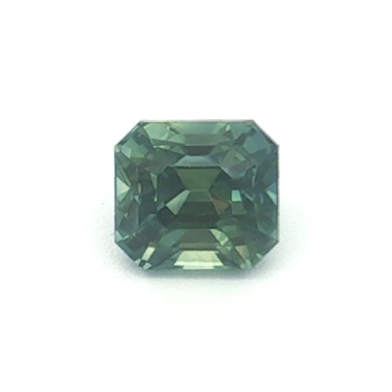 1.23 ct, Blue Green, Sapphire, Emerald cut