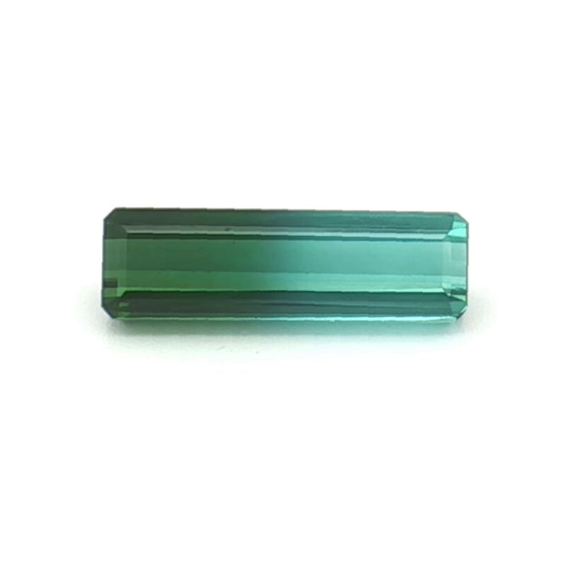 Tourmaline, Bi-color, Emerald cut, 4.45 ct