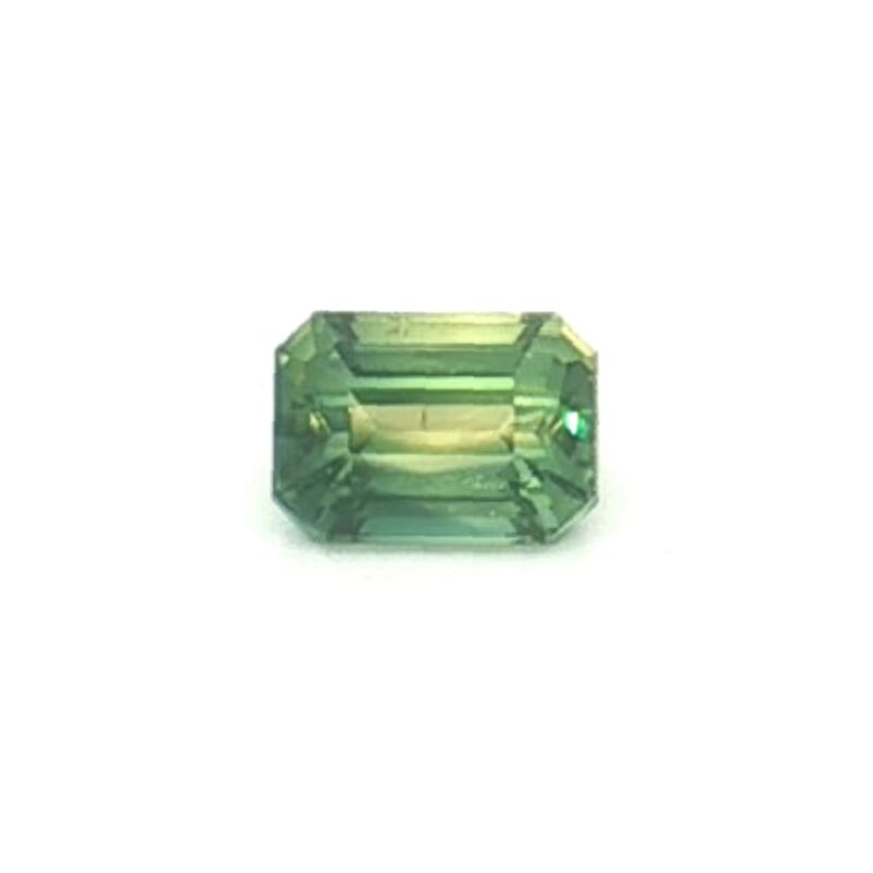 Sapphire, Green, Emerald cut, 1.24 ct