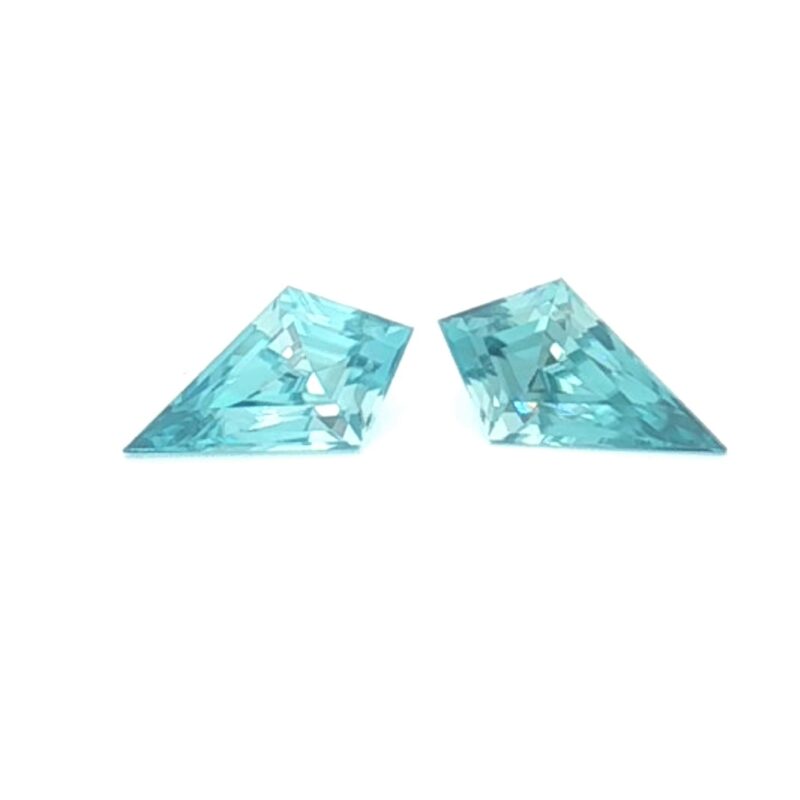 Zircon, Blue, Kite, 3.16 ct