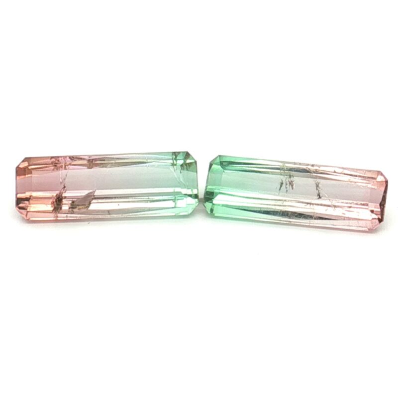 Tourmaline, Bi-color, Emerald cut, 7.99 ct