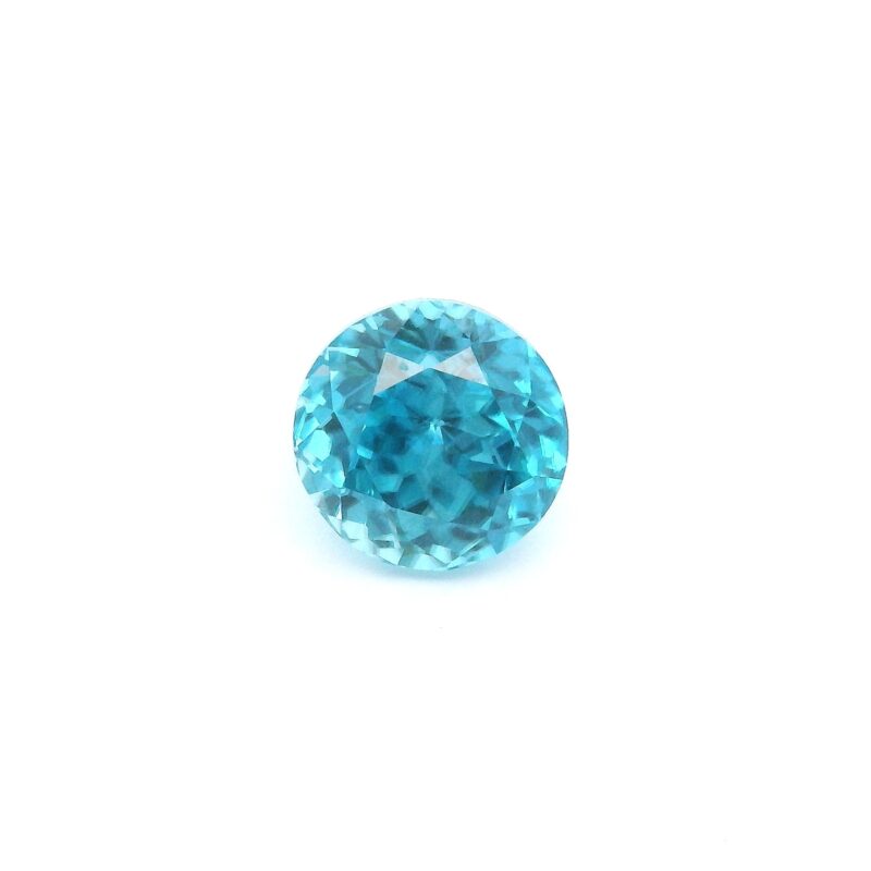 Zircon, Blue, Round, 5.85 ct