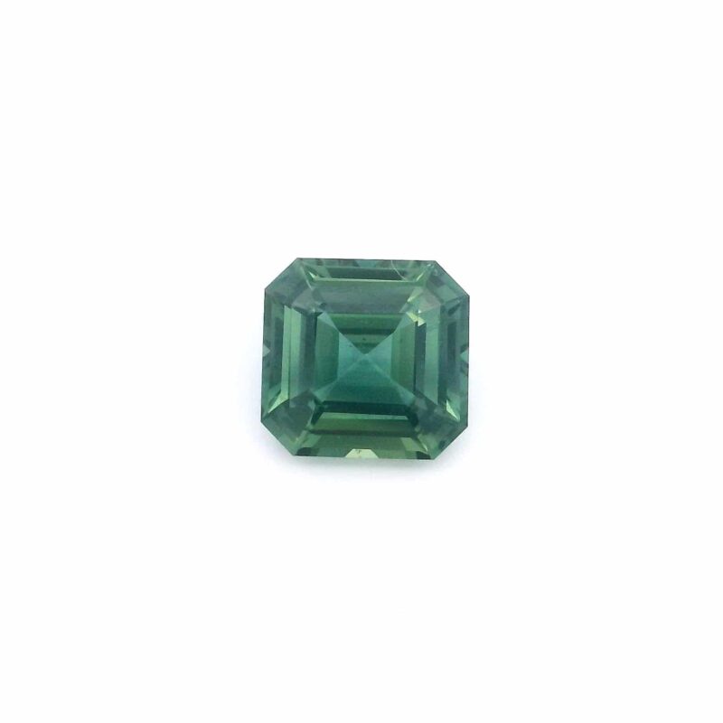 Sapphire, Blue Green, Asscher, 2.18 ct