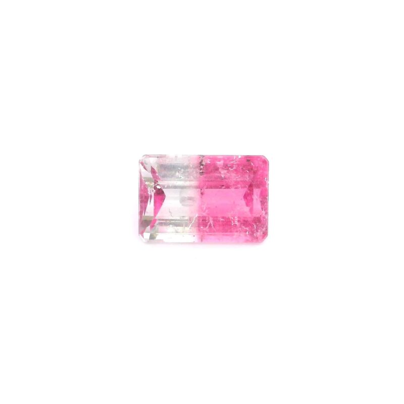 Tourmaline, Bi-color, Emerald cut, 3.87 ct